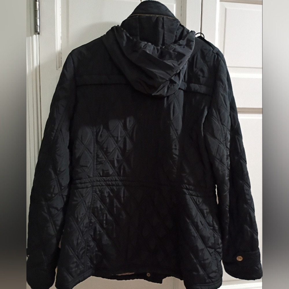 Michael Kors Black Quilted Utility Jacket.pit To Pit 20" Very Good Condition. - Picture 8 of 12
